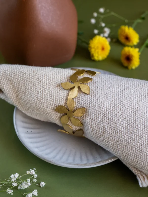 Dancing Petals Brass Bracelet