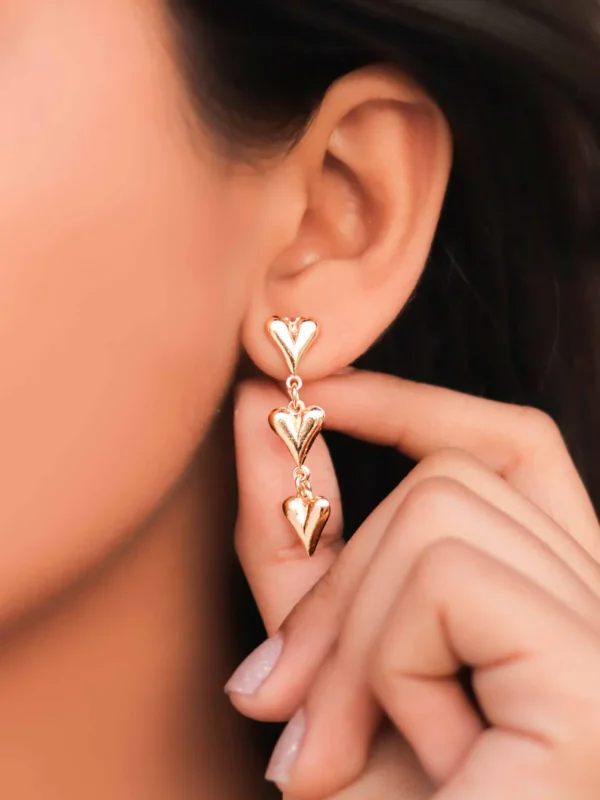 Mini Hearts Dangling Earring